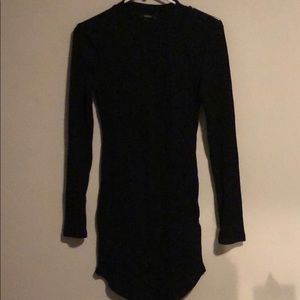 Black knit dress